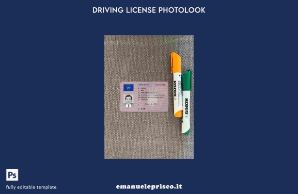 stile verificato patente di guida danese () modello FRONTALE photolook